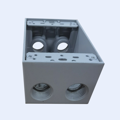 China el PVC 2x4 cubrió la caja de conexiones Grey Color que 4Holes 12 agujerea los hilos del NPT proveedor