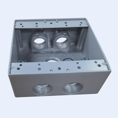 China El PVC cubrió el gris de aluminio impermeable 4Holes 2-1/8 de la caja de conexiones” profundamente proveedor