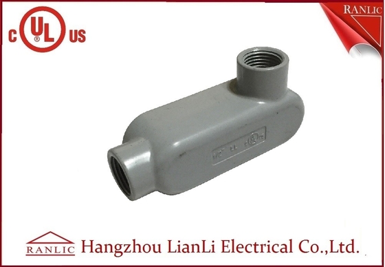 China El PVC estándar de la UL cubrió el cuerpo de aluminio con los tornillos, color del conducto de LL del gris proveedor