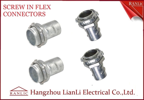 China 3/4 pulgada conector flexible del tornillo de la caja de mercado de las colocaciones del conducto de 1 pulgada con la tuerca de fijación proveedor