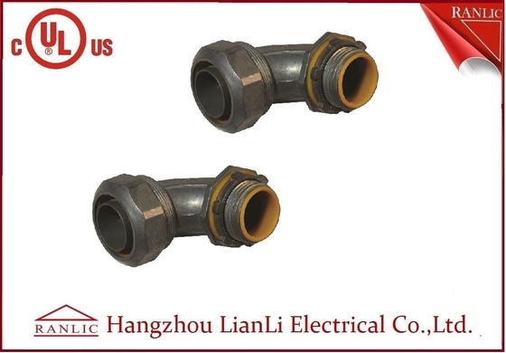 China Colocaciones herméticas del conducto del metal flexible conector de 90 grados con la garganta aislada proveedor