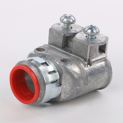 Clampada de cable de CA flexible de 3/8&quot; conector doble dúplex Snap-In de zinc de fundición a presión 1/2&quot; garganta para caja de salida proveedor